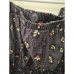 Vintage Pure Energy Black flower mini dress with hole, Size 1